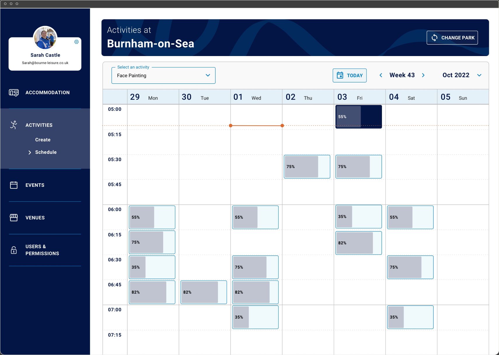 HEAT: the arrivals dashboard for the admin team, with the guest list